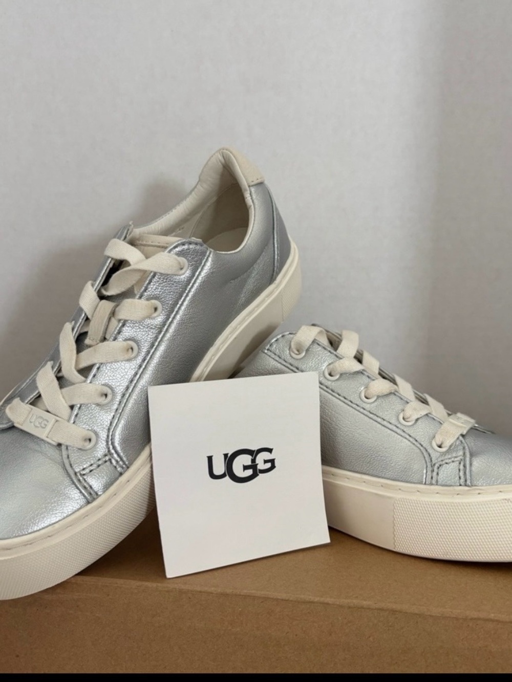 UGG Silver Metallic Footwear in Box
